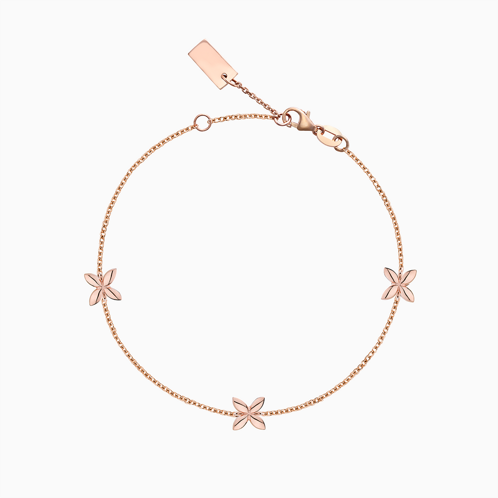 Ecksand's Three-Butterfly Bracelet in 18k Rose Gold