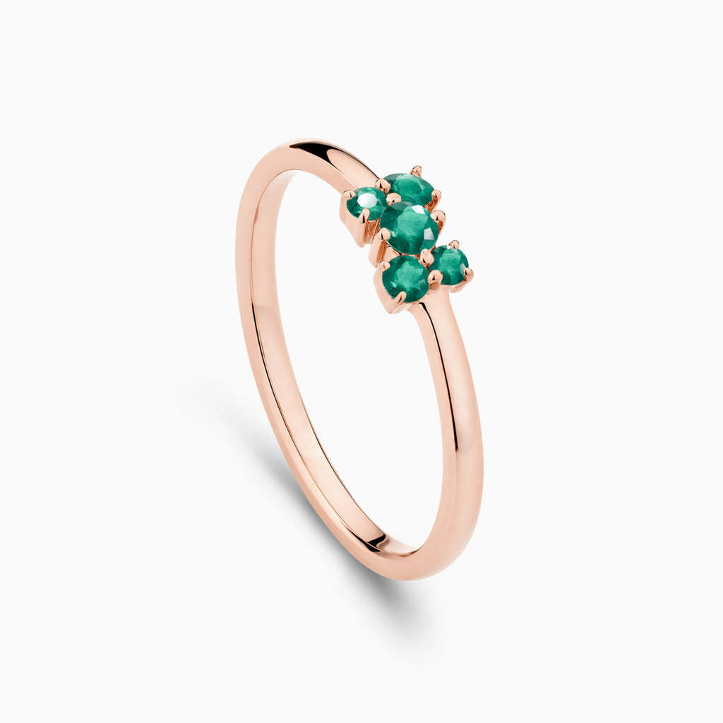 The Ecksand Emerald Cluster Ring shown with  in 