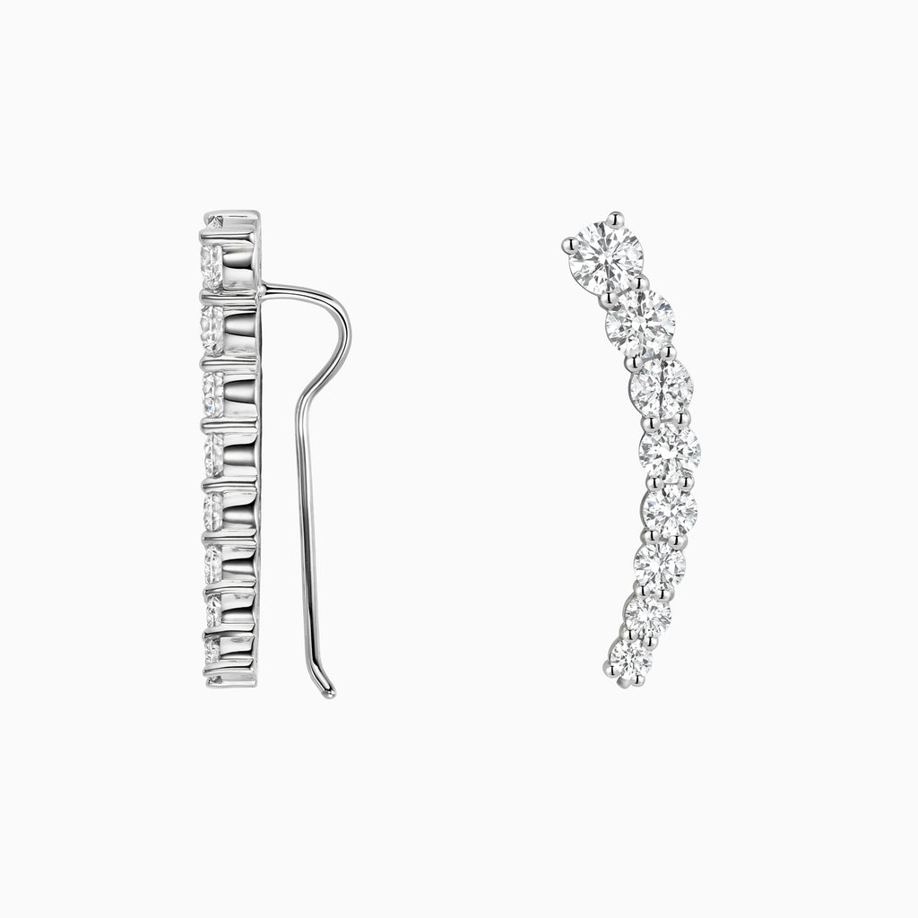 The Ecksand Tapered Diamond Crawler Earrings shown with  in 