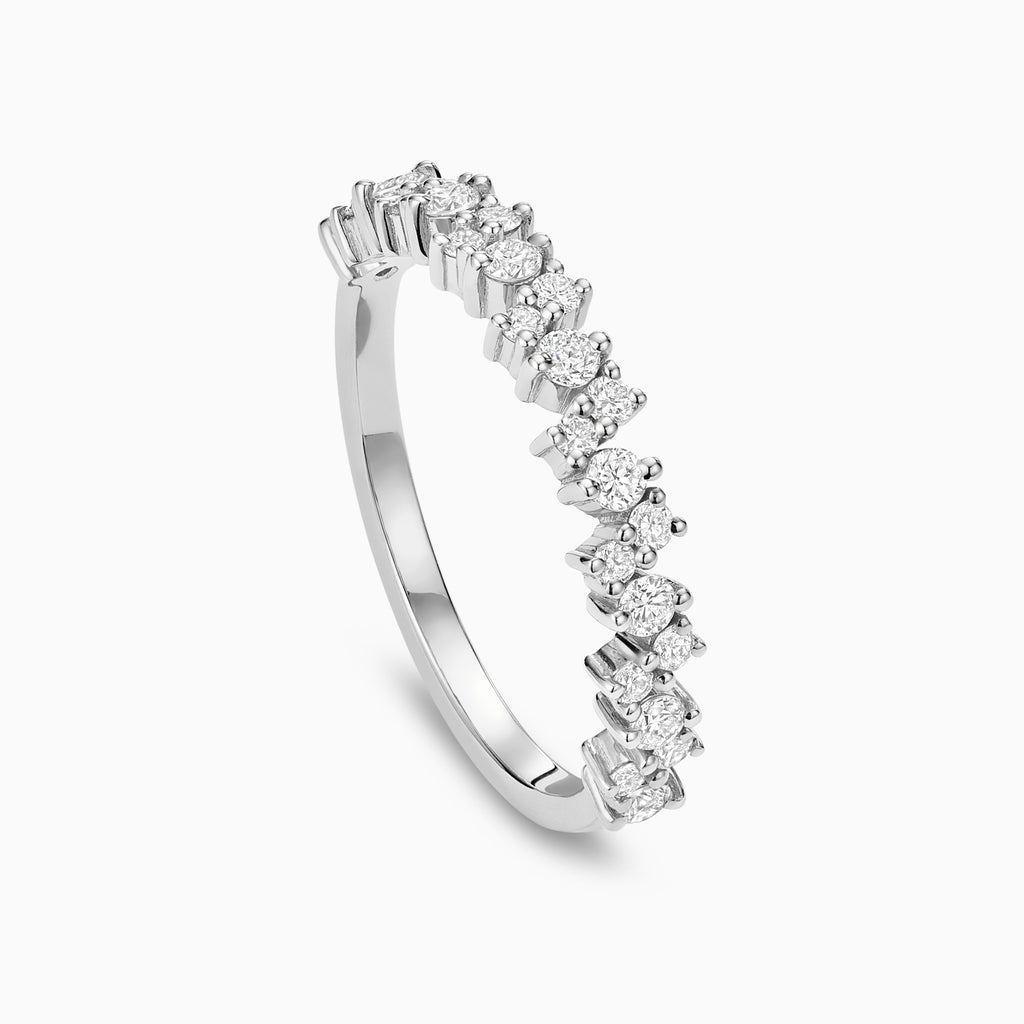 The Ecksand Petite Diamond Cluster Wedding Ring shown with  in 