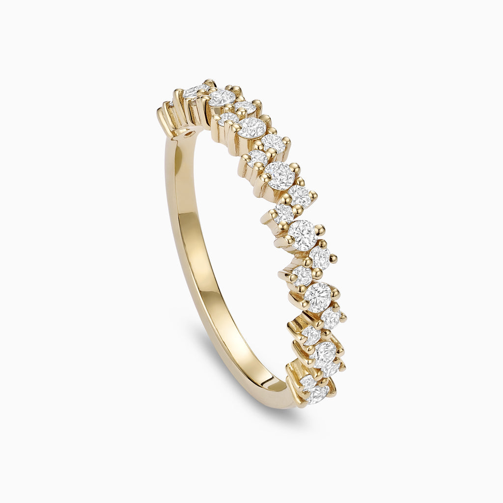 The Ecksand Petite Diamond Cluster Wedding Ring shown with  in 