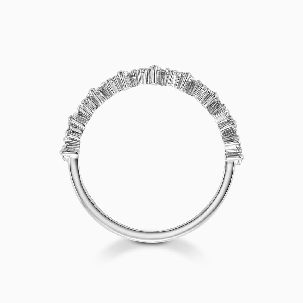 The Ecksand Petite Diamond Cluster Wedding Ring shown with  in 