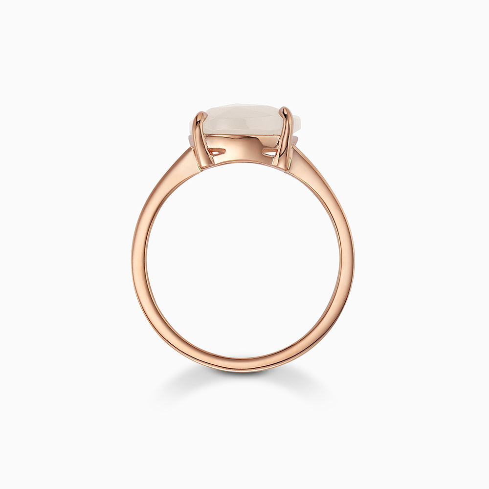 The Ecksand Moonstone East-West Cocktail Ring with Diamond Pave shown with  in 