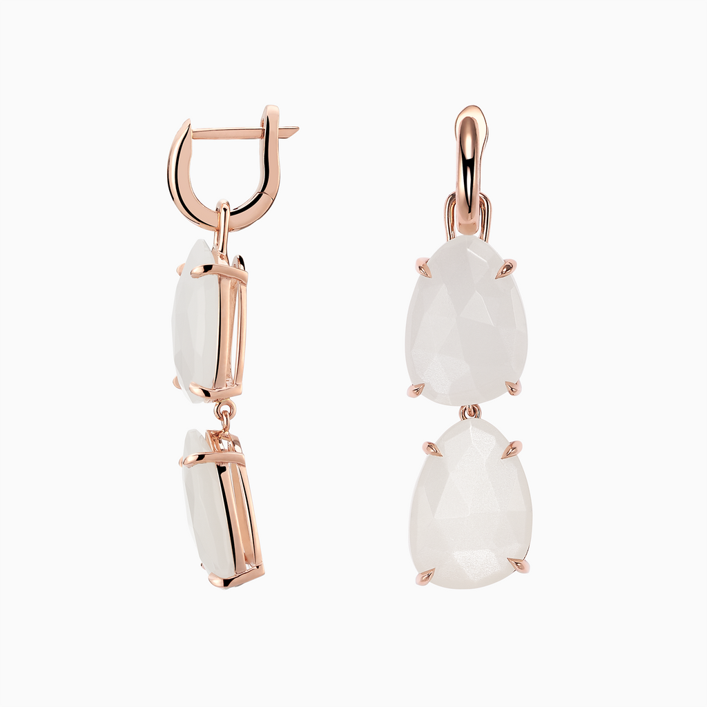 The Ecksand Moonstone Dangle Earrings shown with  in 