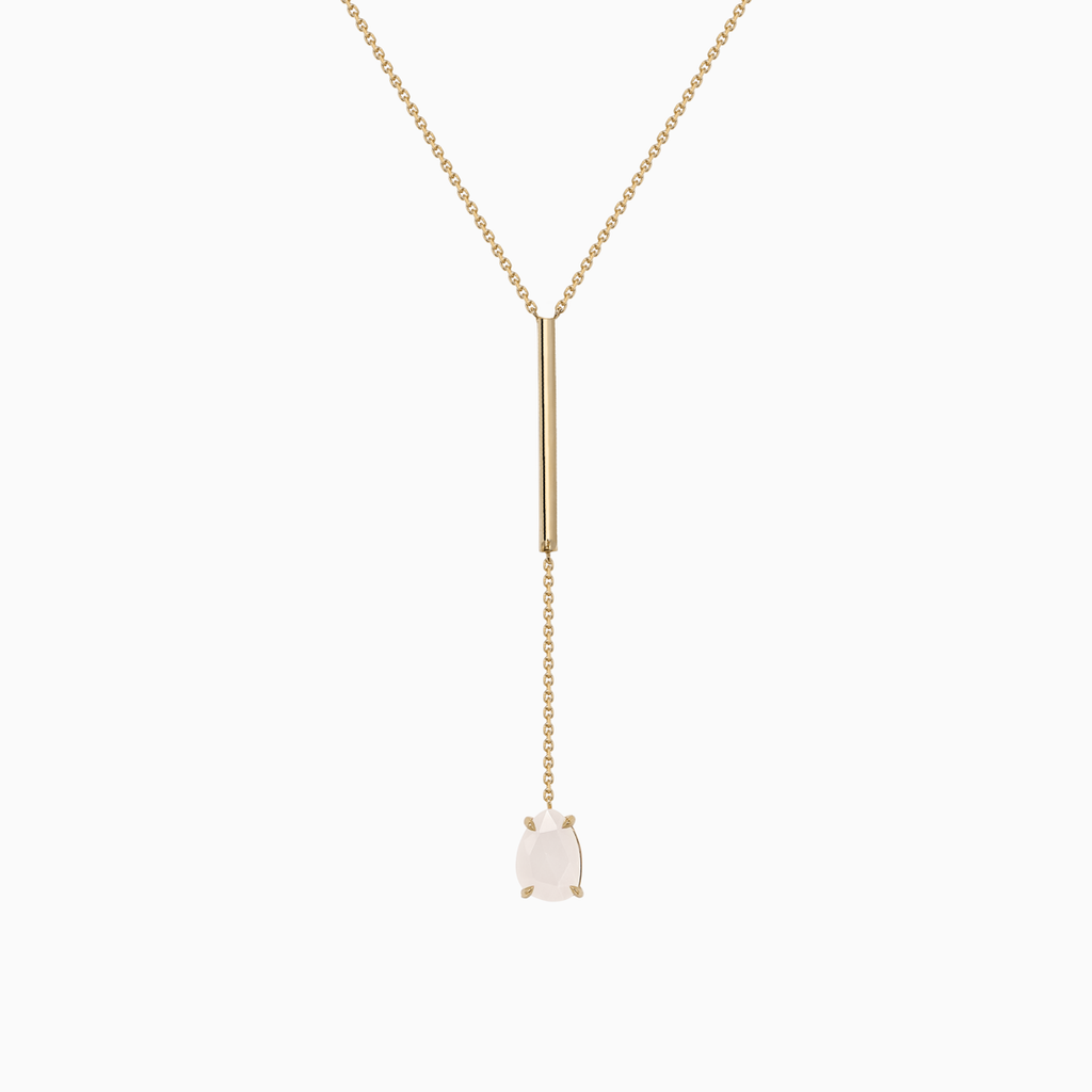 The Ecksand Moonstone Drop Pendant Necklace shown with  in 14k Yellow Gold