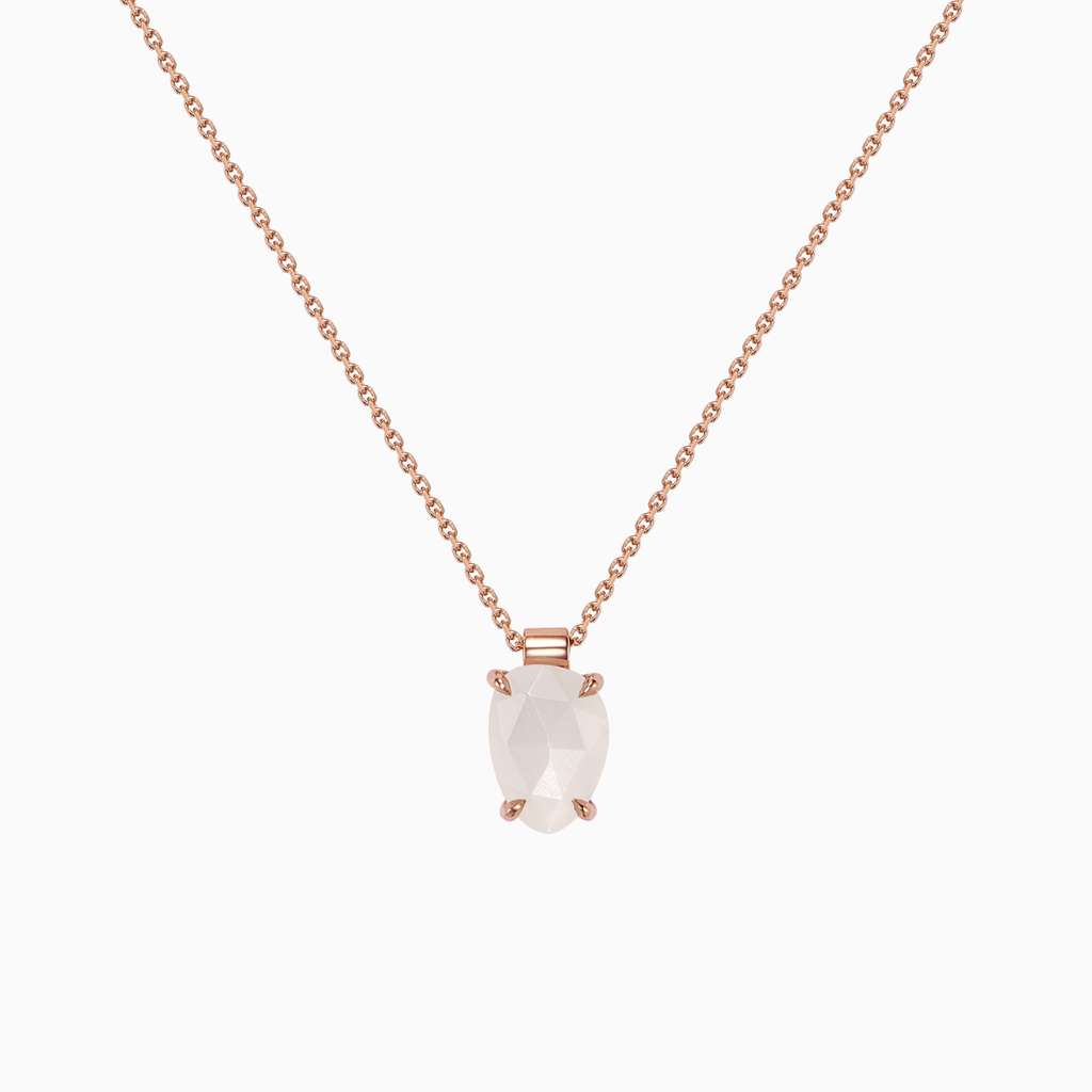 The Ecksand Moonstone Pendant Necklace shown with  in 14k Rose Gold