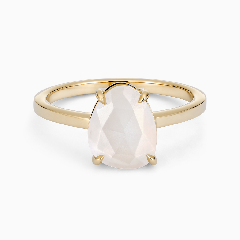 The Ecksand Moonstone Cocktail Ring shown with  in 14k Yellow Gold