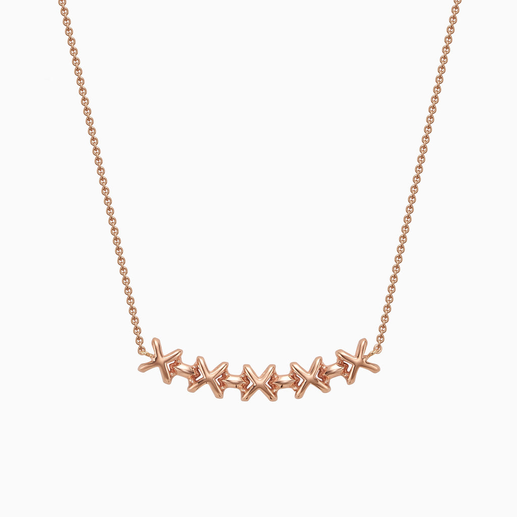 The Ecksand Five X's Chain Necklace shown with  in 14k Rose Gold