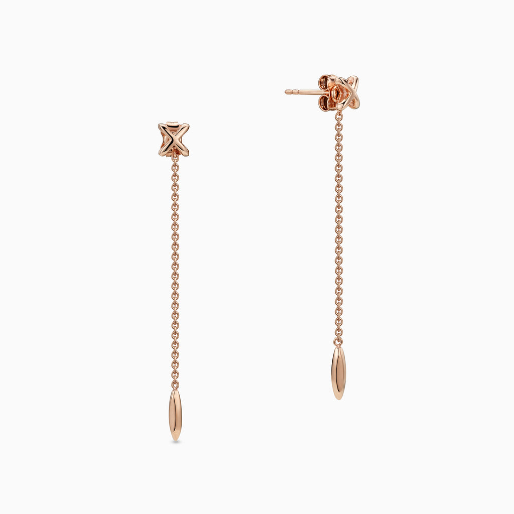 The Ecksand X Dangle Jacket Earrings shown with  in 14k Rose Gold