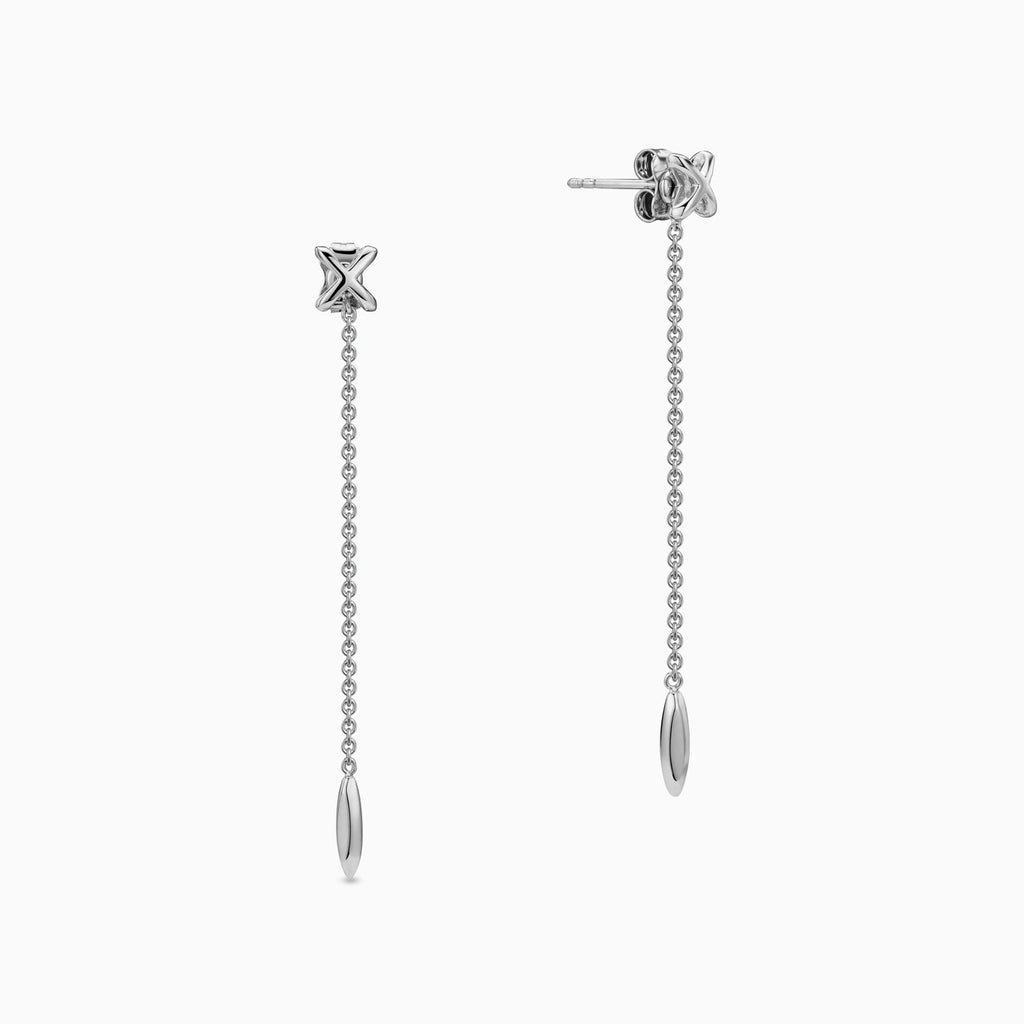The Ecksand X Dangle Jacket Earrings shown with  in 14k White Gold