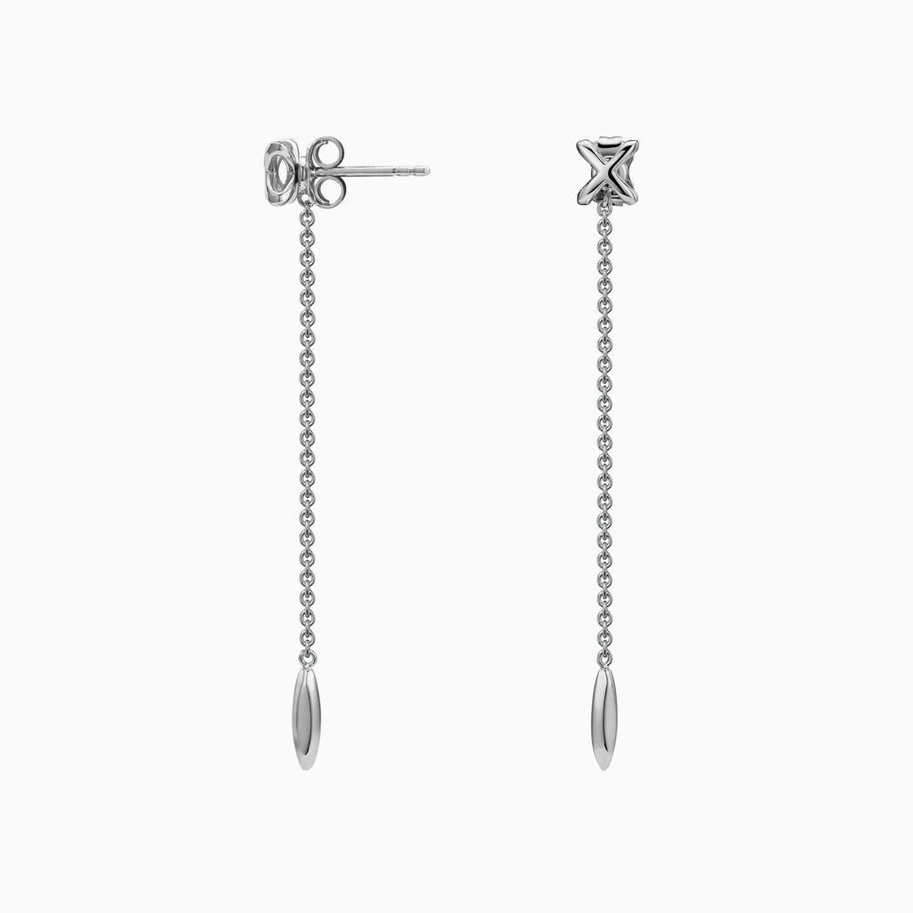 The Ecksand X Dangle Jacket Earrings shown with  in 