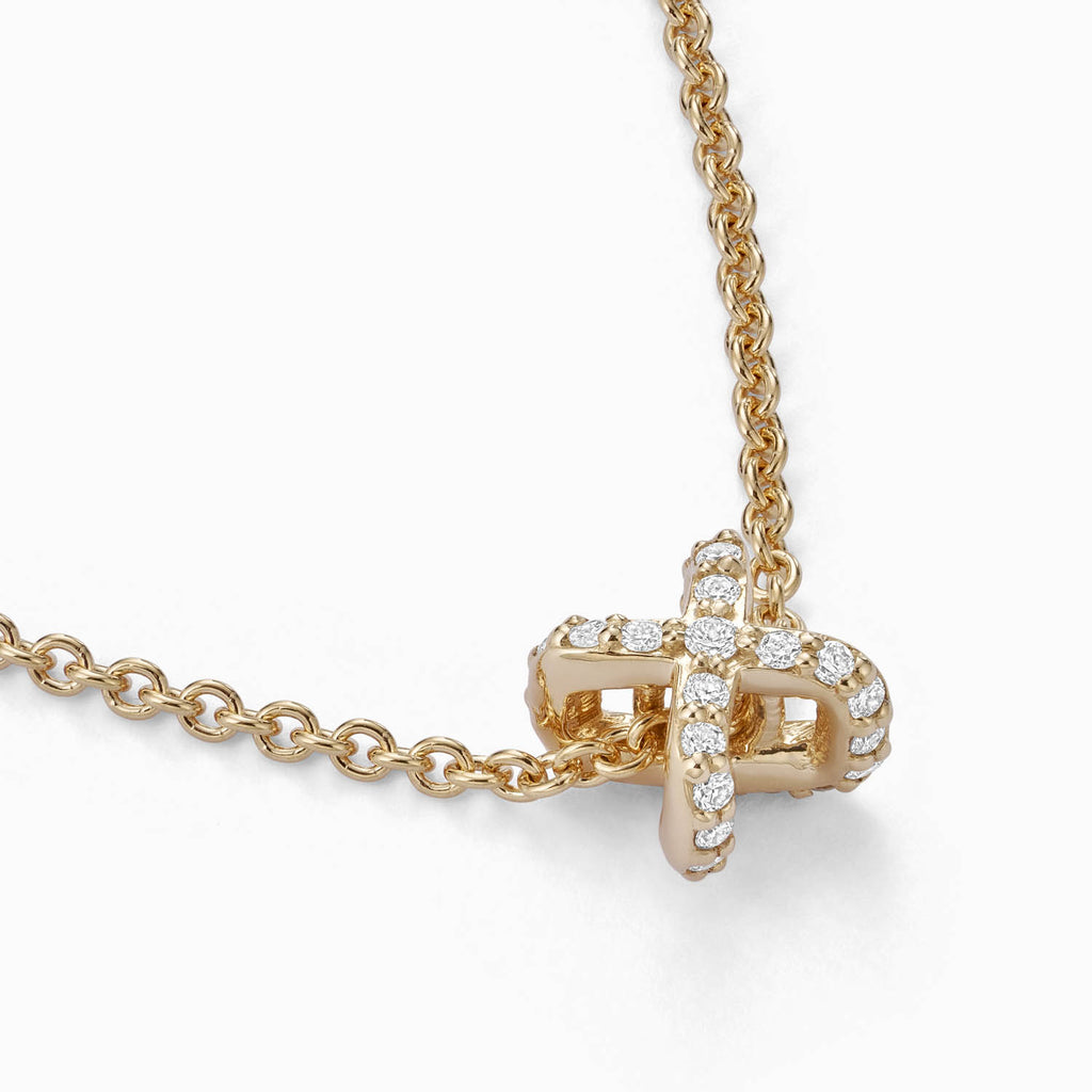The Ecksand Moving X Chain Pendant Necklace with Diamond Pavé shown with  in 