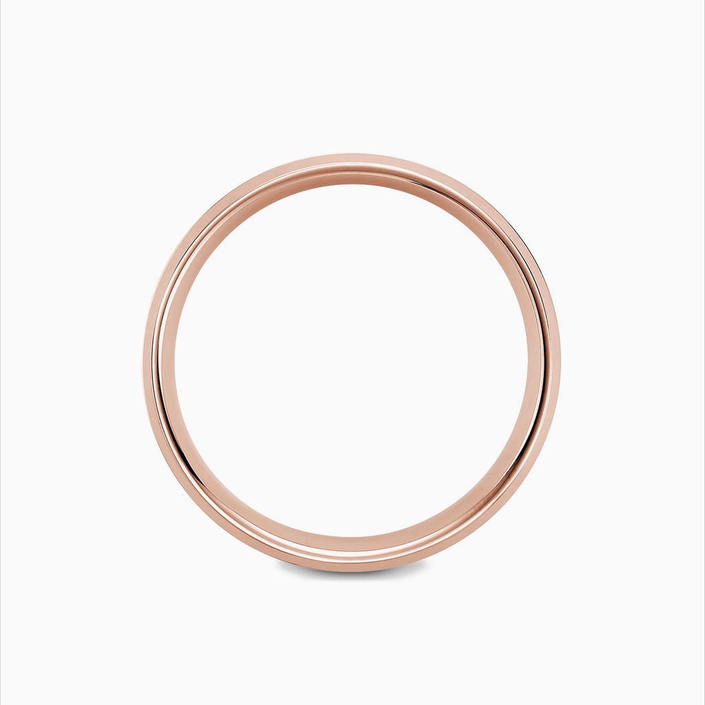 The Ecksand Grooved Beveled Wedding Ring shown with  in 