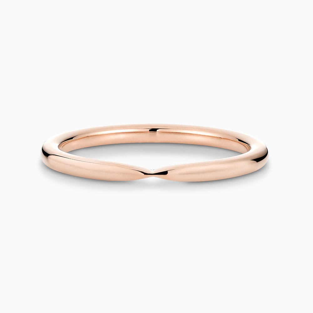 The Ecksand Tapered Centre Wedding Ring shown with  in 14k Rose Gold