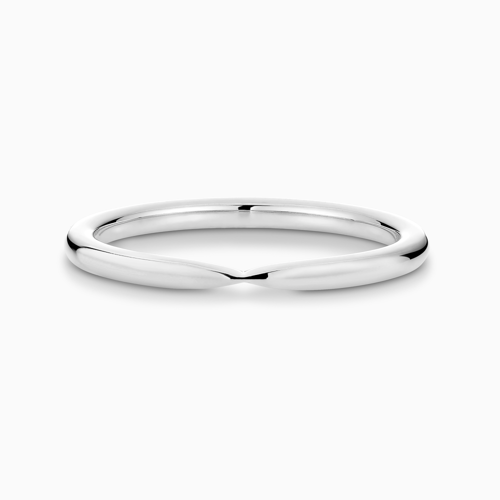 The Ecksand Tapered Centre Wedding Ring shown with  in 18k White Gold