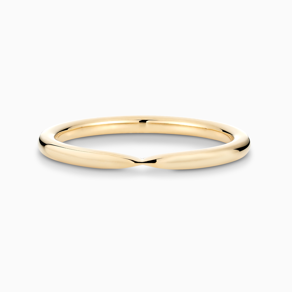 The Ecksand Tapered Centre Wedding Ring shown with  in 18k Yellow Gold