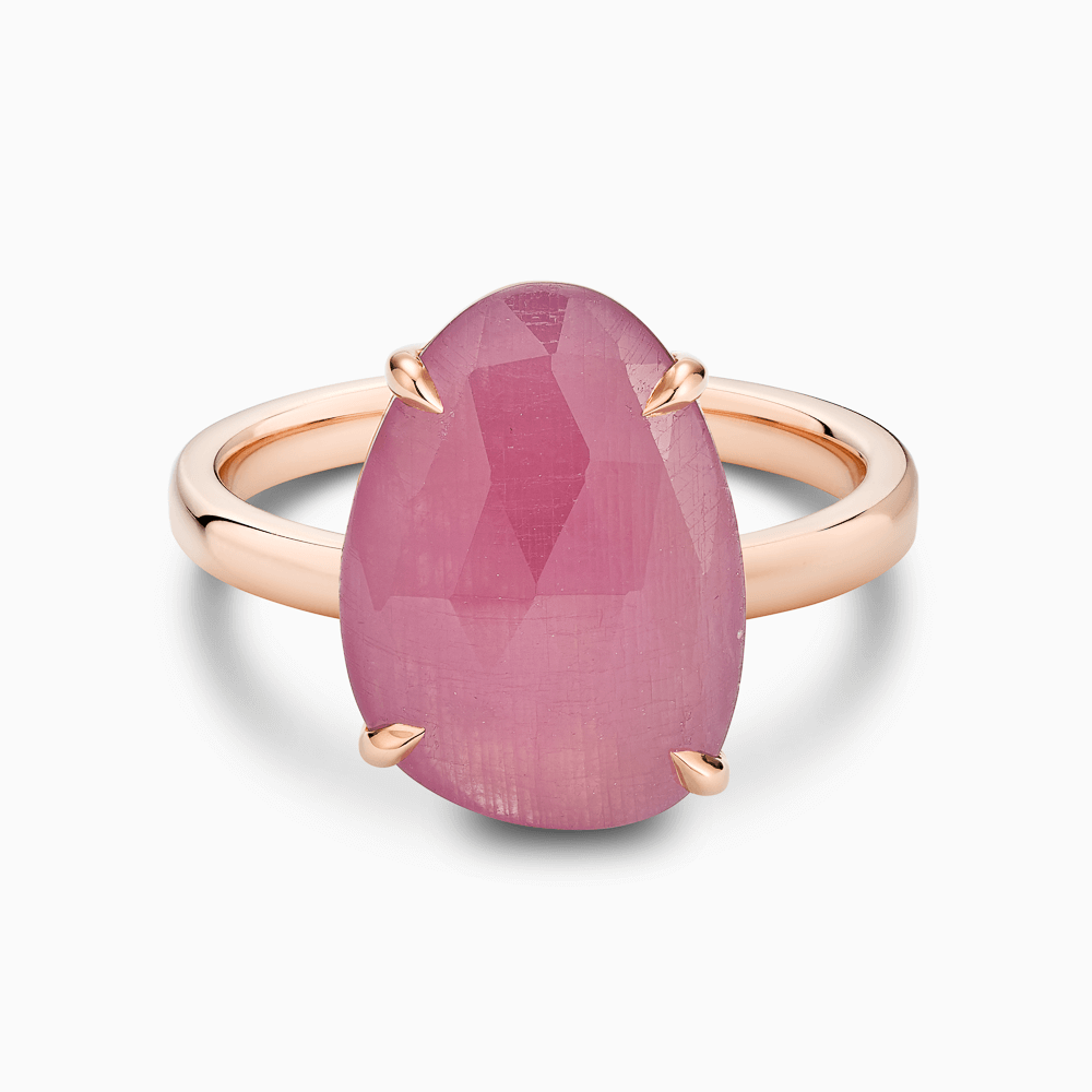 The Ecksand Rose-Cut Pink Sapphire Cocktail Ring shown with  in 14k Rose Gold