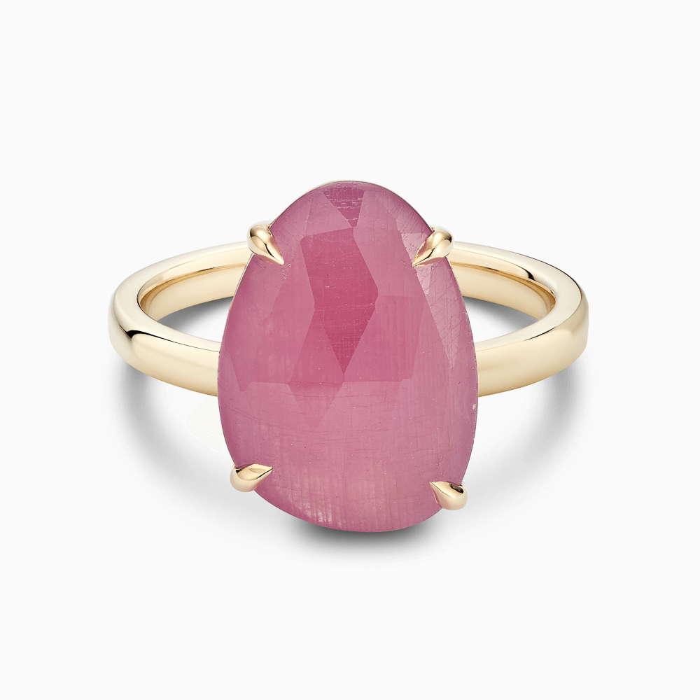 Rose Cut Pink Sapphire Cocktail Ring Ecksand