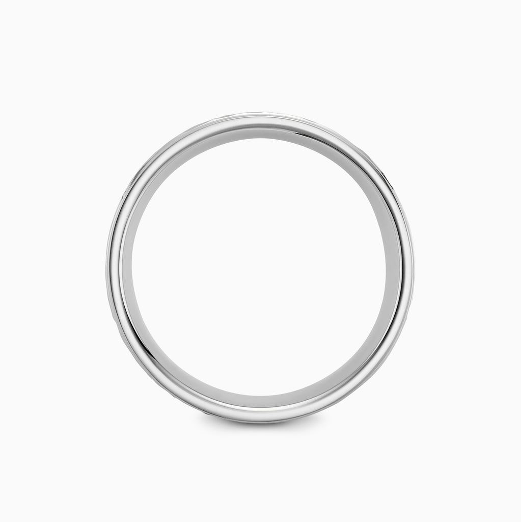 The Ecksand Brushed Hammered Wedding Ring shown with  in 