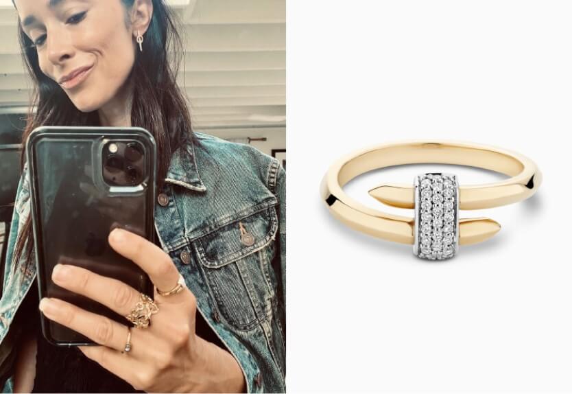 Ecksand Rings - Abigail Spencer - Iconic Duel Wrap Ring with Diamond Pavé