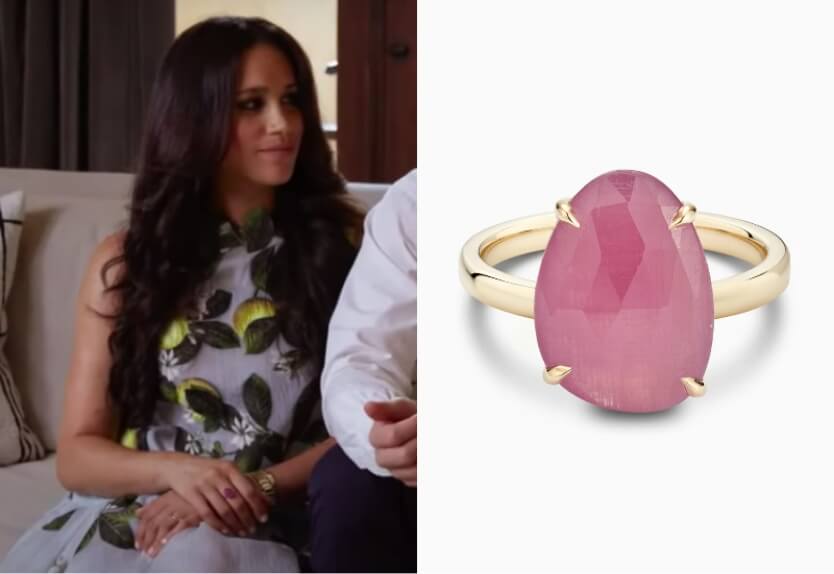 Ecksand Rings - Meghan Markle - Rose-Cut Pink Sapphire Cocktail Ring