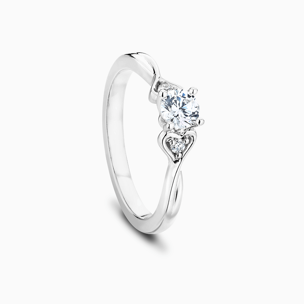 The Ecksand Twisted Hearts Diamond Engagement Ring shown with  in 