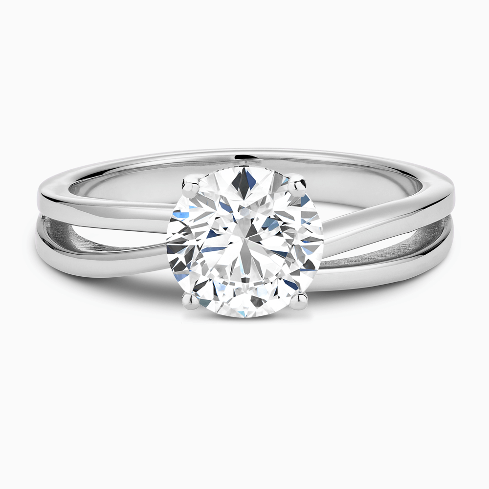 Bague solitaire double anneau hotsell