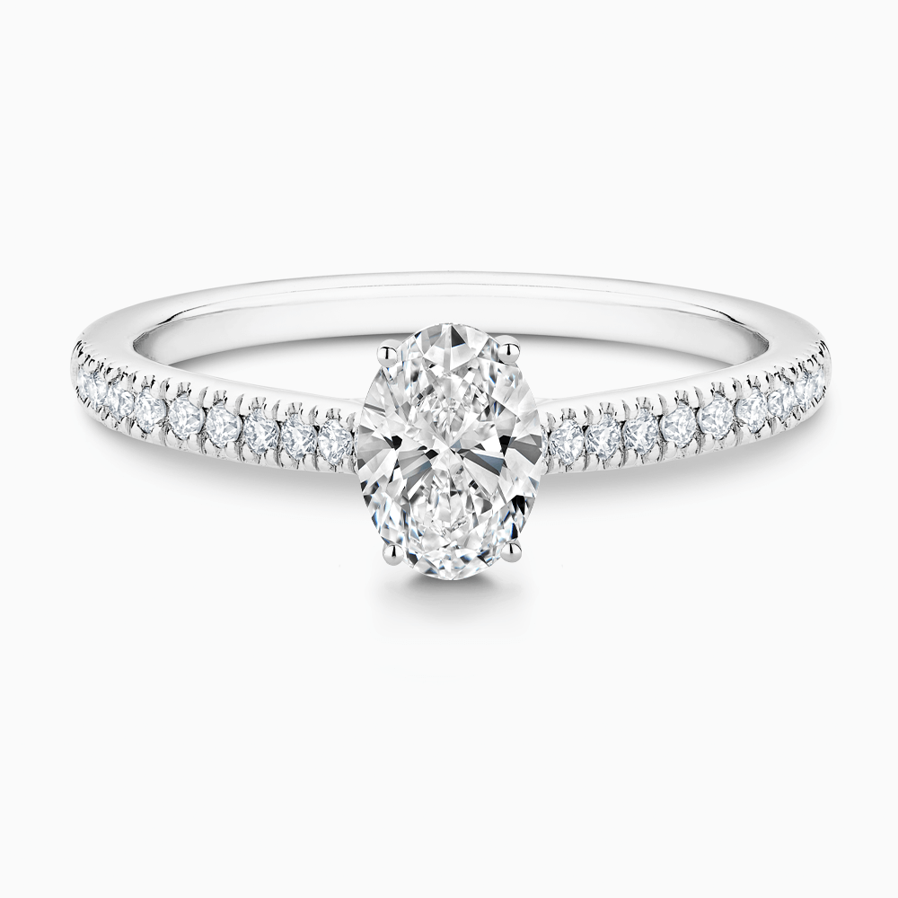 The Ecksand Diamond Engagement Ring with Secret Heart and Diamond Band shown with  in Default Title