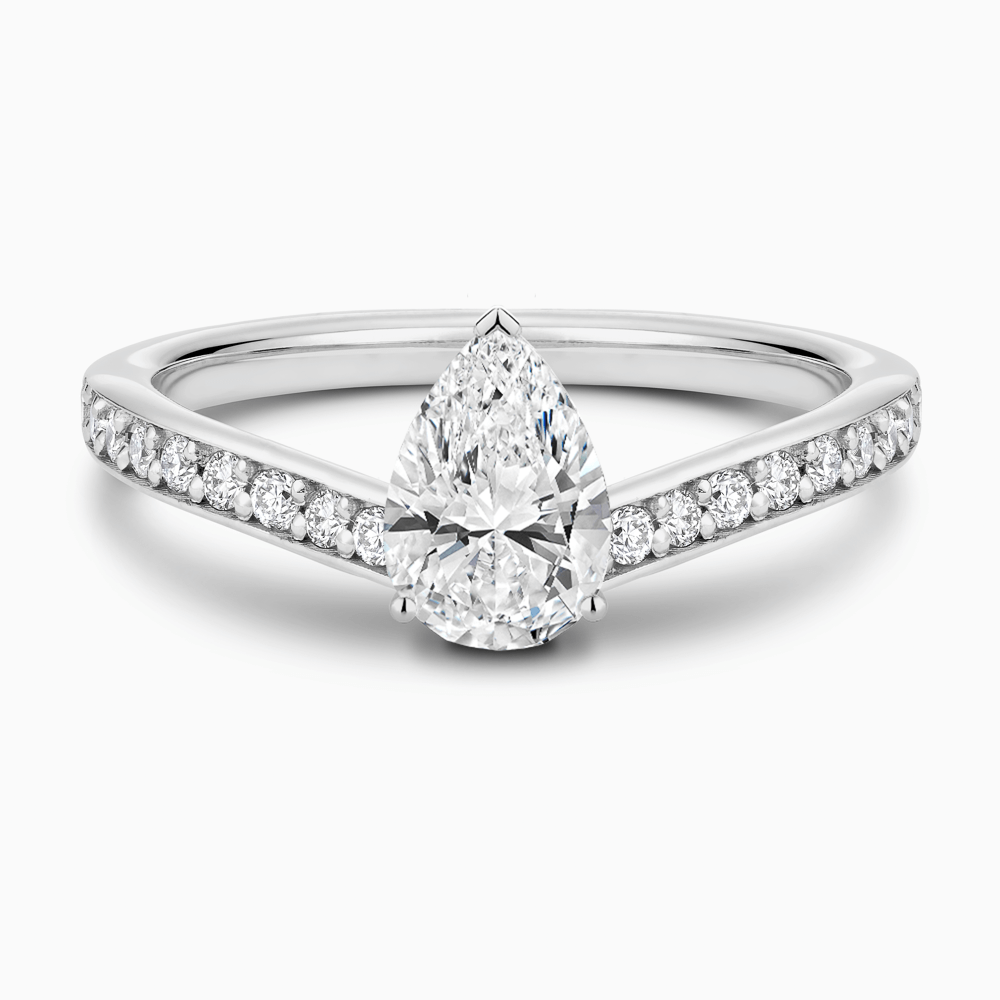 The Ecksand Diamond Engagement Ring with Bright-Cut Band shown with  in 