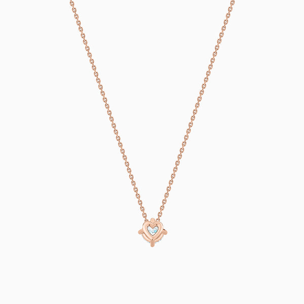 Secret Heart Solitaire Diamond Necklace | Ecksand