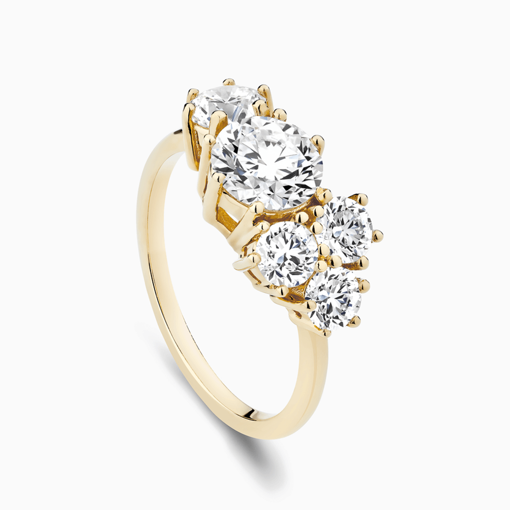 The Ecksand Diamond Cluster Engagement Ring shown with  in 