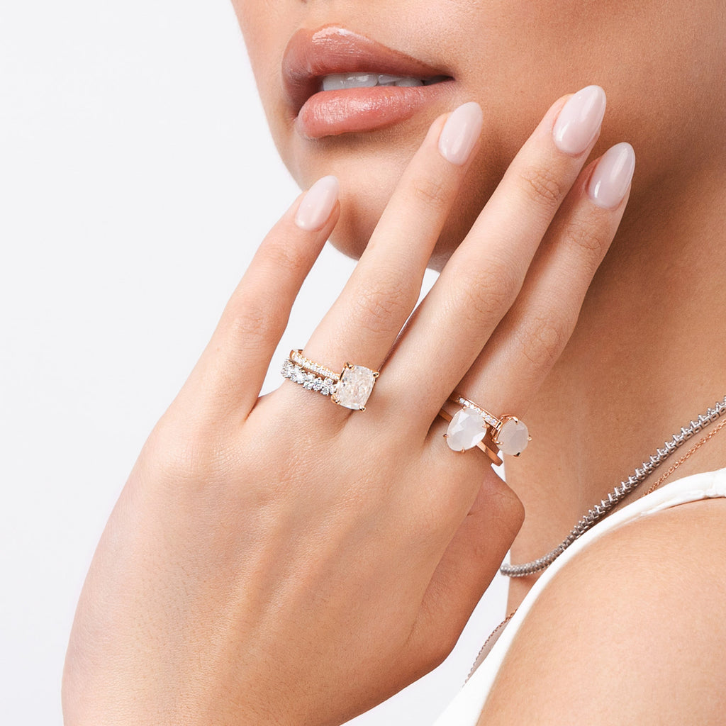 The Ecksand Moonstone Cocktail Ring shown with  in 