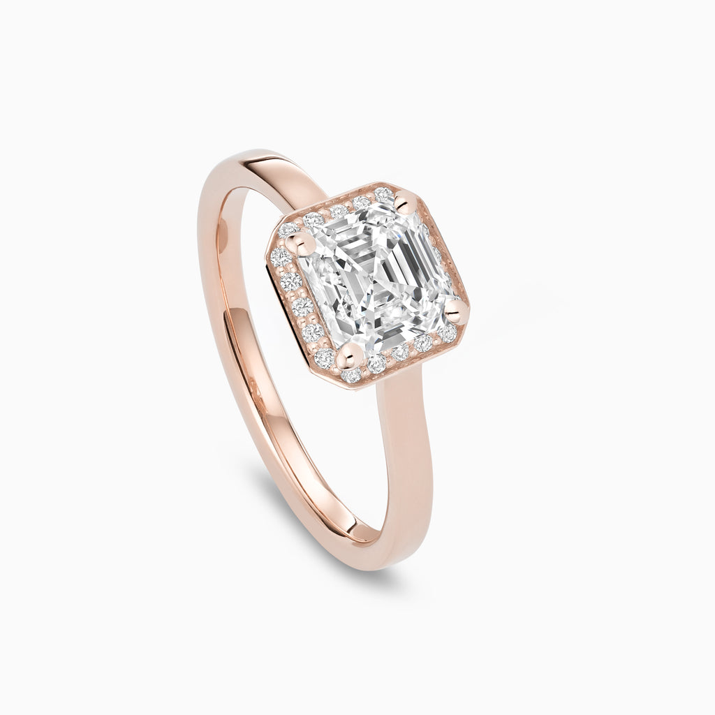 The Ecksand Love-Knot Diamond Halo Engagement Ring shown with  in 