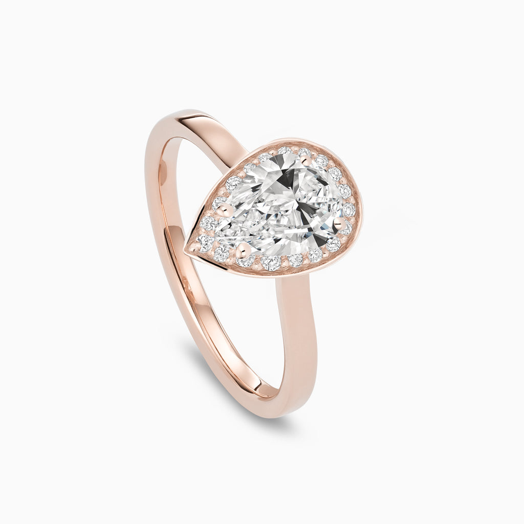 The Ecksand Love-Knot Diamond Halo Engagement Ring shown with  in 