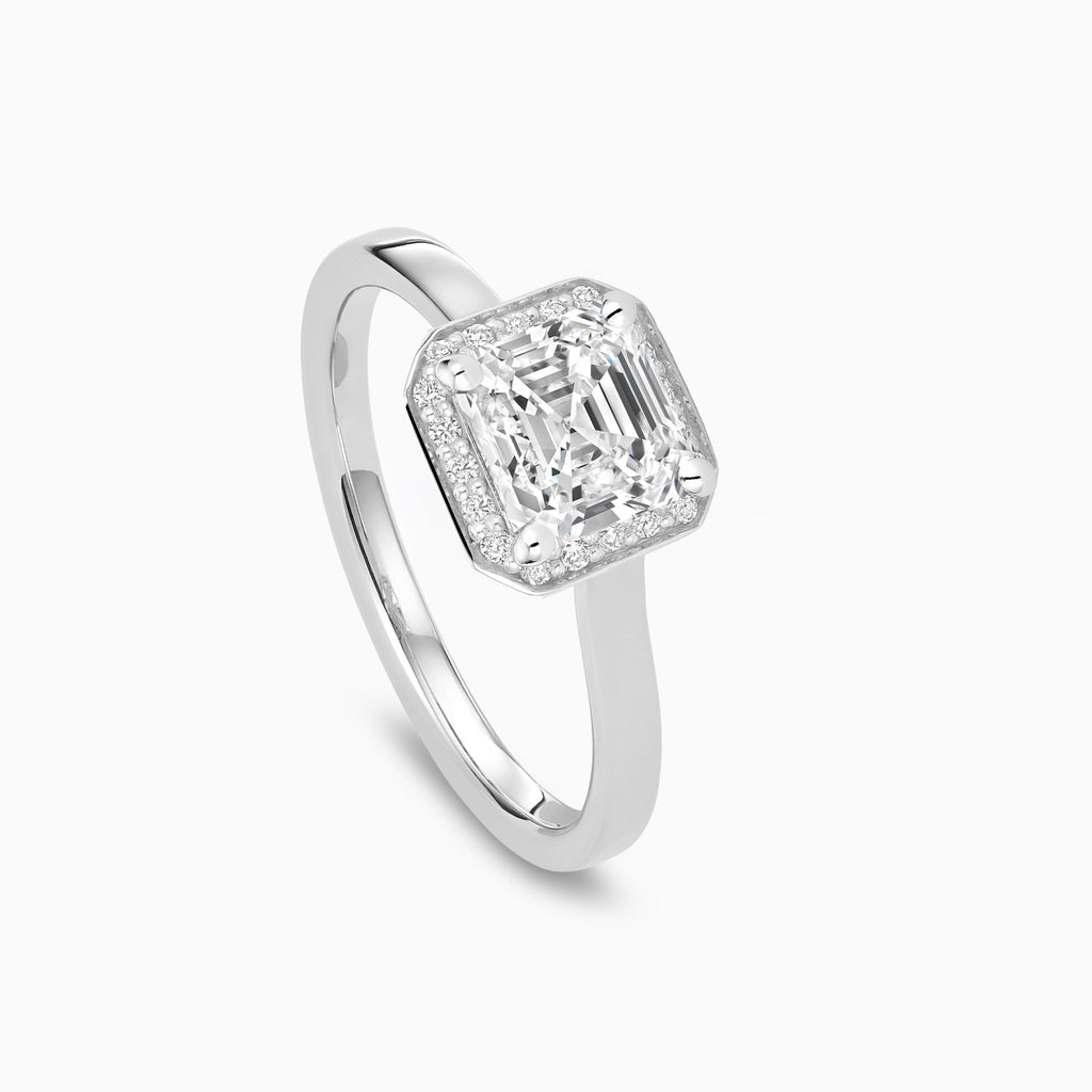 The Ecksand Love-Knot Diamond Halo Engagement Ring shown with  in 