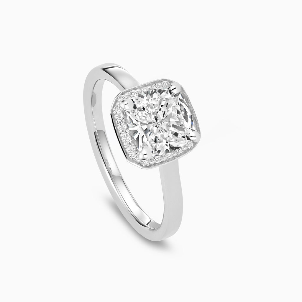 The Ecksand Love-Knot Diamond Halo Engagement Ring shown with  in 