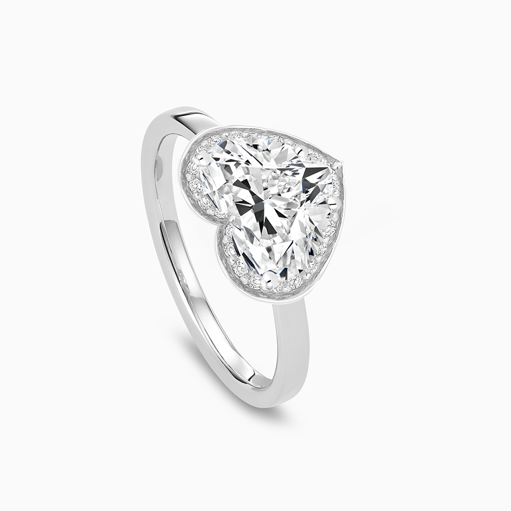 The Ecksand Love-Knot Diamond Halo Engagement Ring shown with  in 