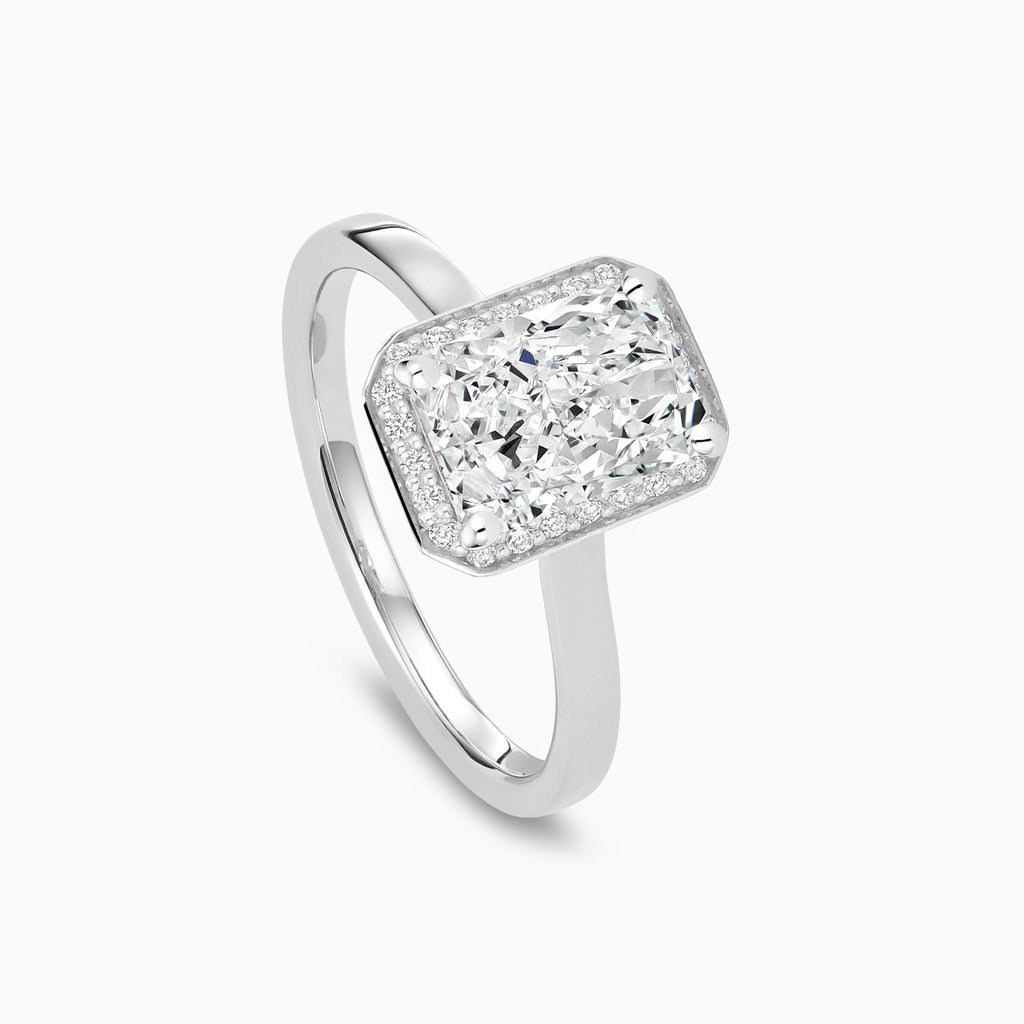 The Ecksand Love-Knot Diamond Halo Engagement Ring shown with  in 