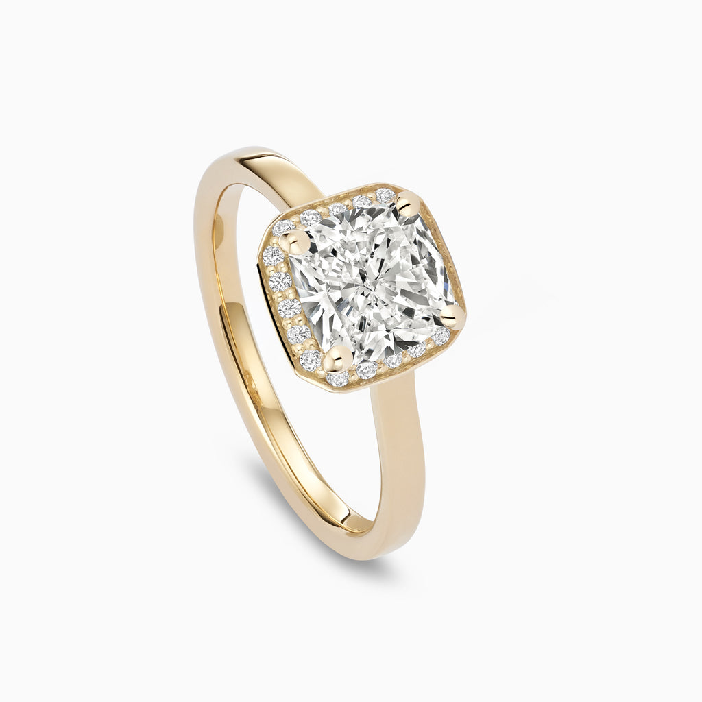 The Ecksand Love-Knot Diamond Halo Engagement Ring shown with  in 