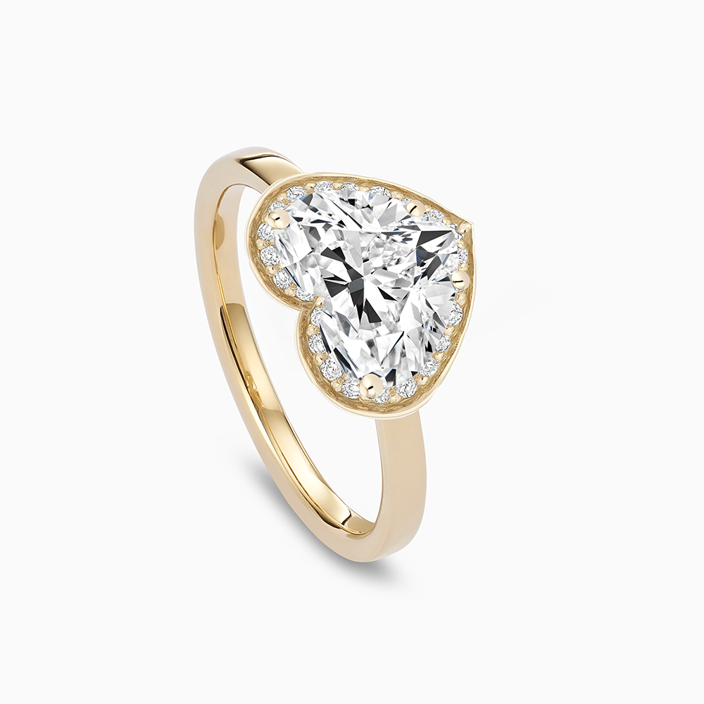 The Ecksand Love-Knot Diamond Halo Engagement Ring shown with  in 