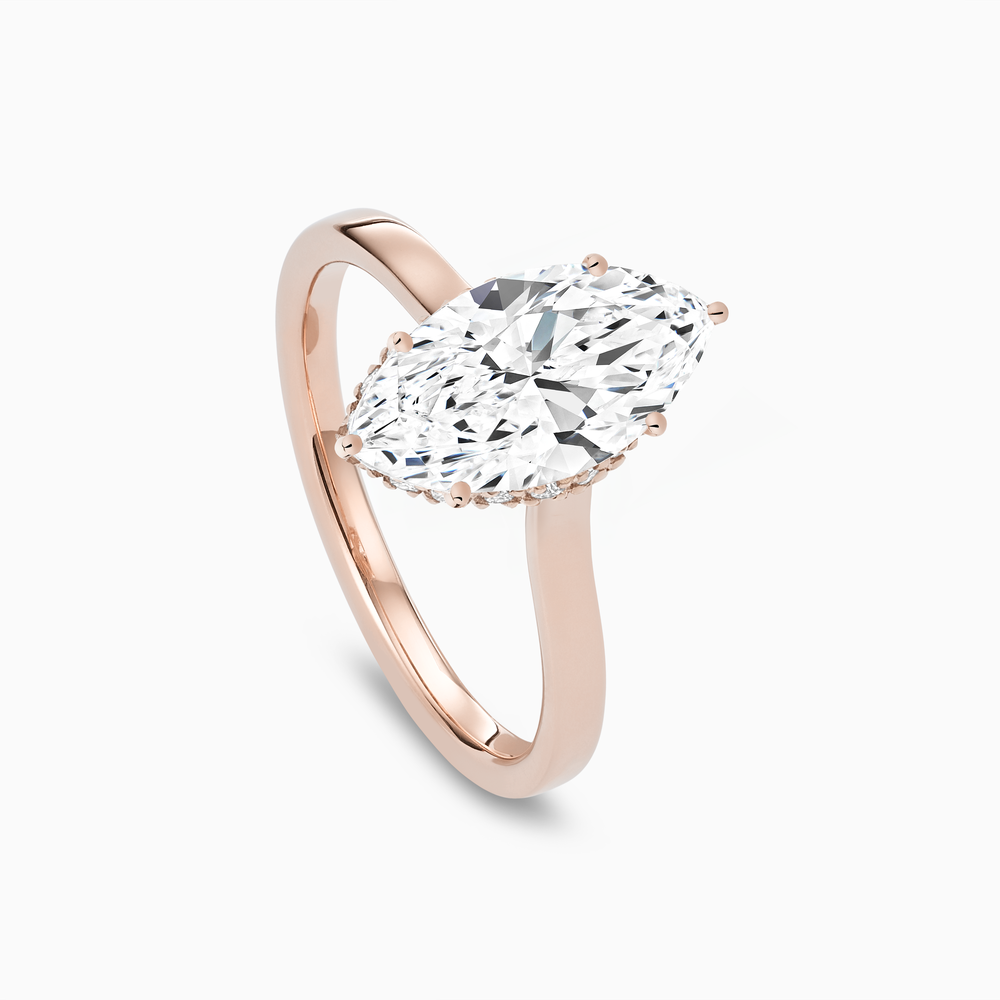 The Ecksand Iconic Hidden Diamond Halo Engagement Ring shown with  in 