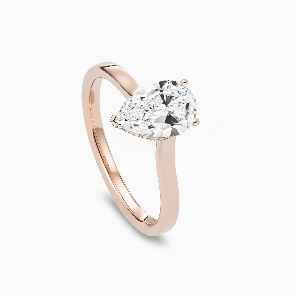 The Ecksand Iconic Hidden Diamond Halo Engagement Ring shown with  in 