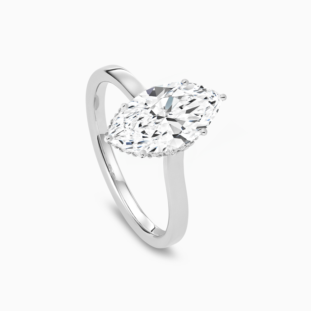 The Ecksand Iconic Hidden Diamond Halo Engagement Ring shown with  in 