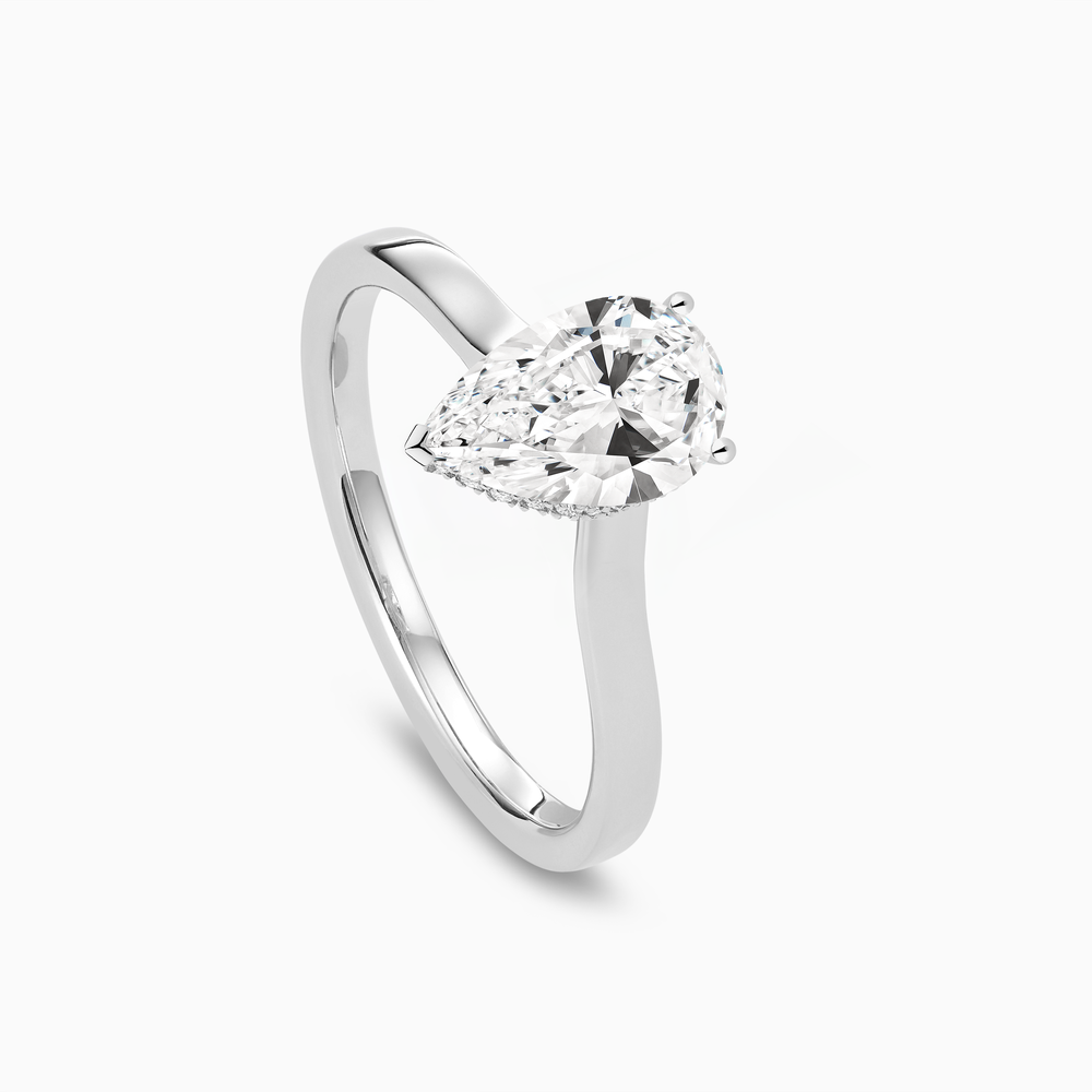 The Ecksand Iconic Hidden Diamond Halo Engagement Ring shown with  in 