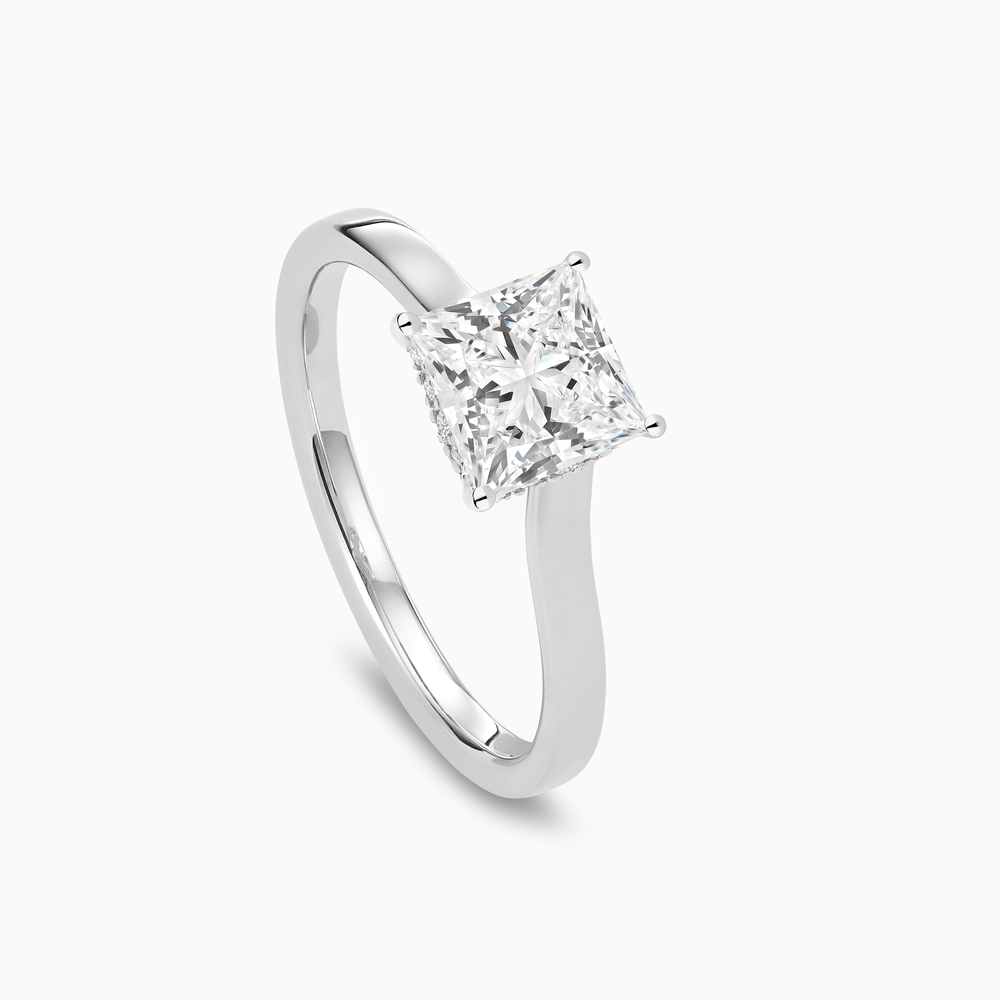 The Ecksand Iconic Hidden Diamond Halo Engagement Ring shown with  in 