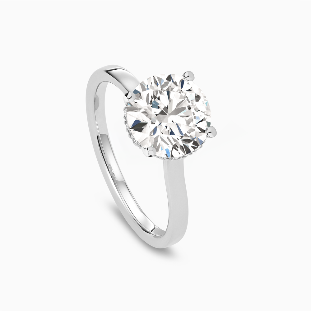 The Ecksand Iconic Hidden Diamond Halo Engagement Ring shown with  in 