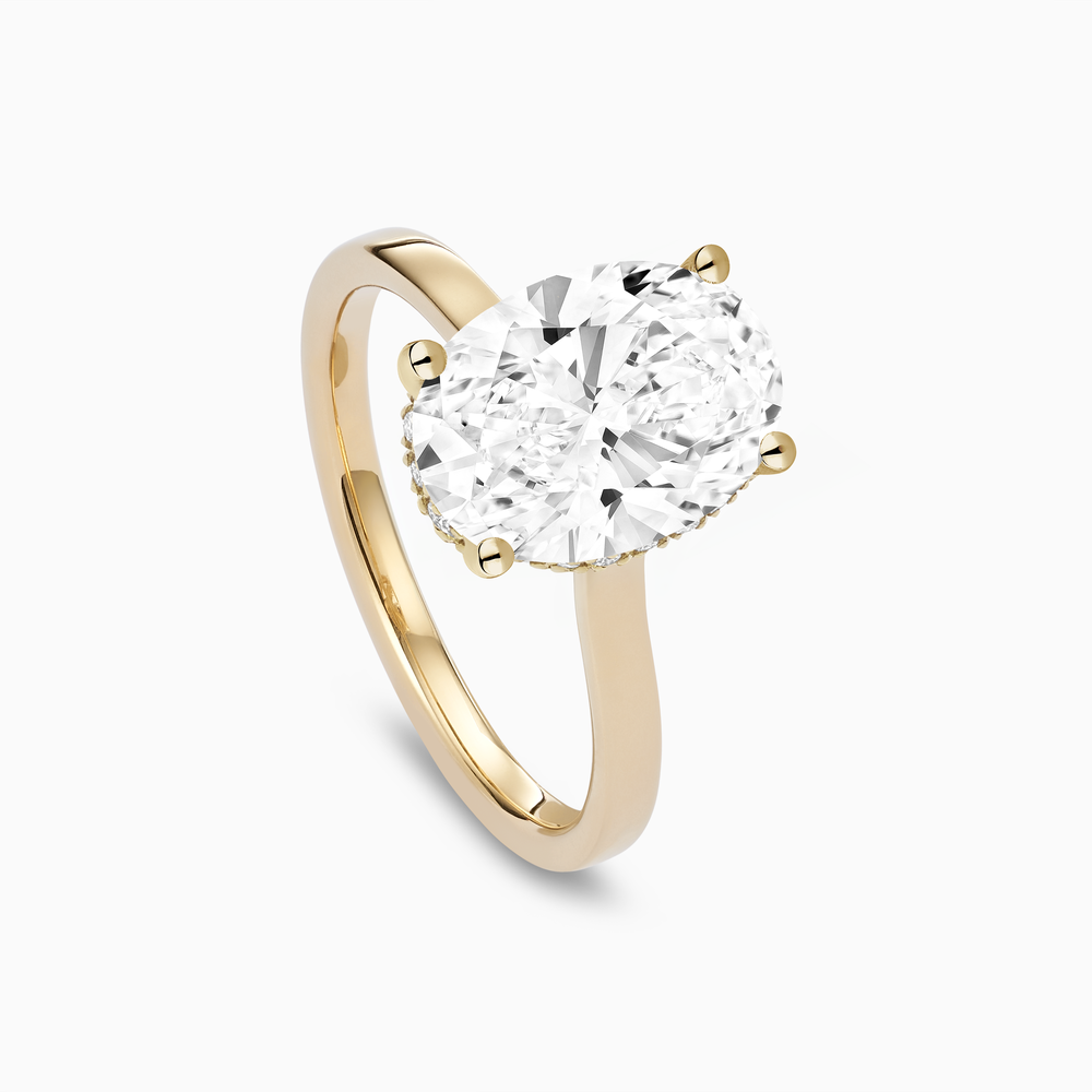 The Ecksand Iconic Hidden Diamond Halo Engagement Ring shown with  in 