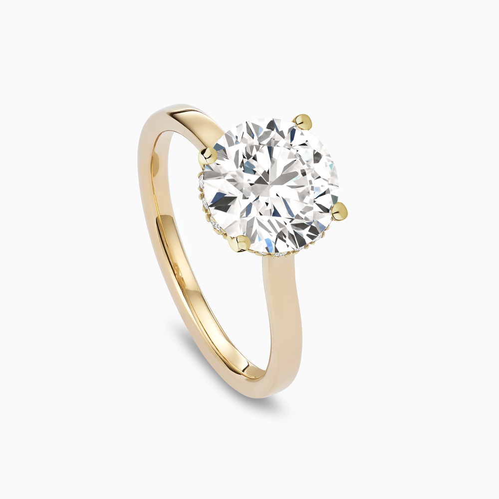 The Ecksand Iconic Hidden Diamond Halo Engagement Ring shown with  in 