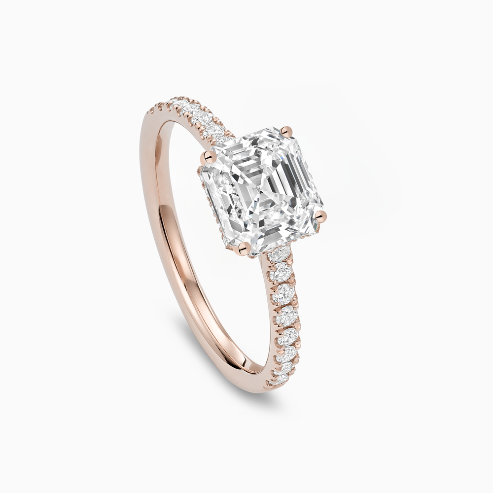 The Ecksand Engagement Ring with Cathedral Setting and Diamond Belt shown with  in 