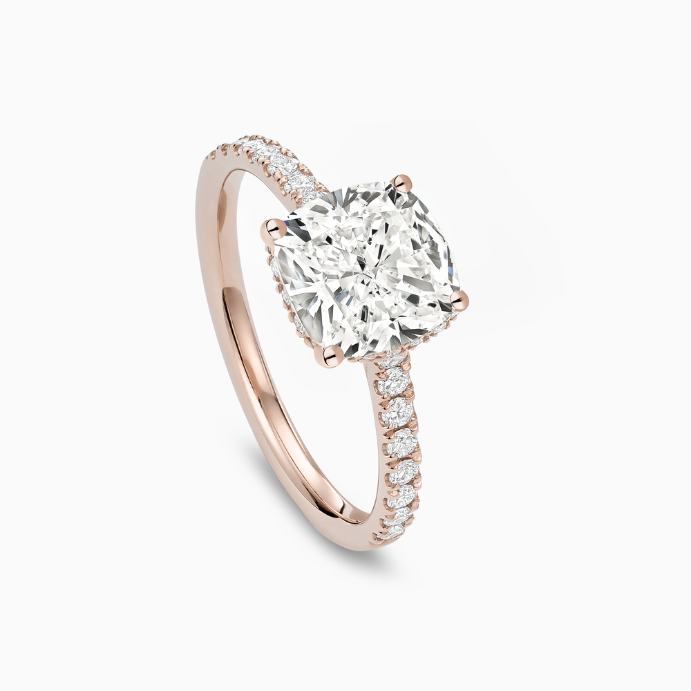 The Ecksand Engagement Ring with Cathedral Setting and Diamond Belt shown with  in 